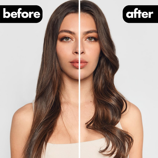 2-in-1 Automatic Hair Curler & Straightener 360° Rotating Wand for Medium & Long Hair Tangle-free Anti-Scald