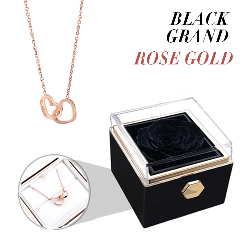 Catherine Eternal Rose Love Languages Heart Pendant Gift Box for Her on Birthday, Christmas, Mother's Day, Valentine's Day