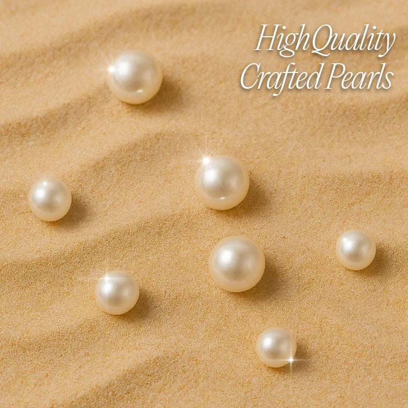 Ethereal Natural Pearl Jewelry Set – Necklace & Bracelet in Champagne, White & Violet Glow