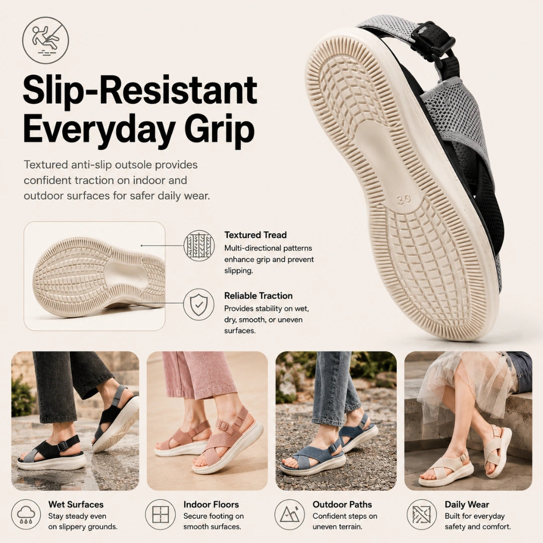 Breathable Orthopedic Walking Sandals with Arch Support