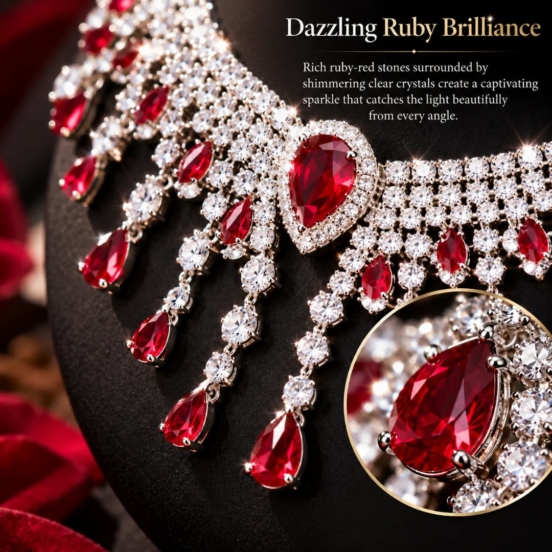 Luxury 4-Piece Teardrop Statement Jewelry Set