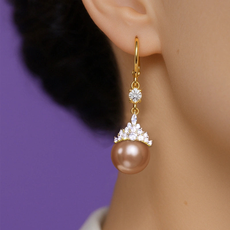 Ethereal Natural Pearl Jewelry Set – Necklace & Bracelet in Champagne, White & Violet Glow