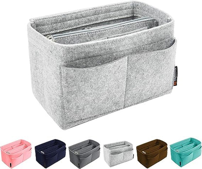 Purse Organizer Insert for Handbags, Felt Bag Organizer for Tote & Purse
