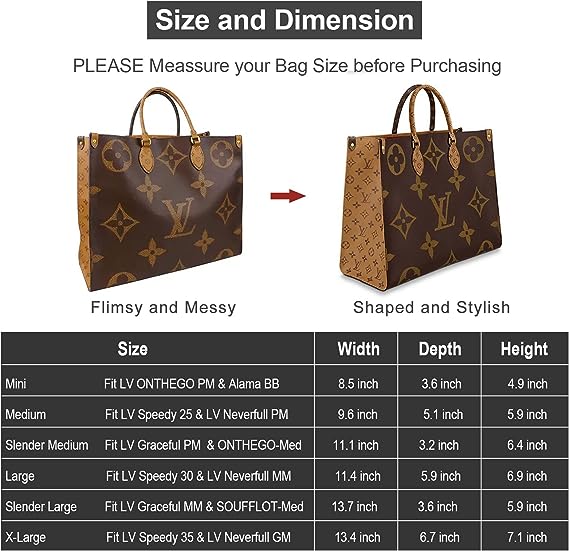 Purse Organizer Insert for Handbags, Felt Bag Organizer for Tote & Purse