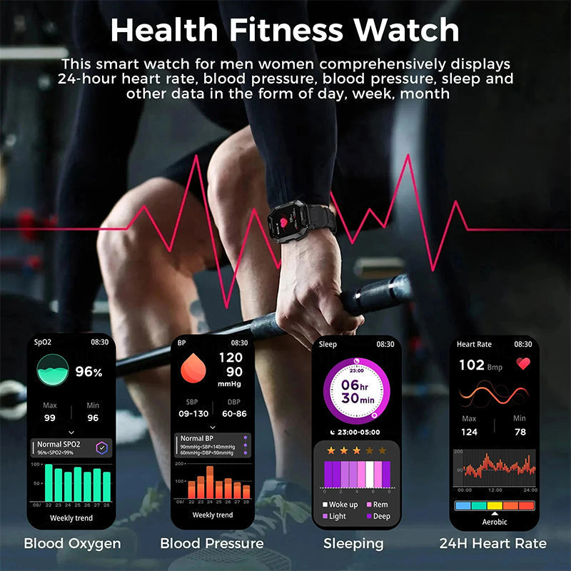 2024 Ultra Durable Bluetooth Waterproof Fitness Pro Smart Watch for Men