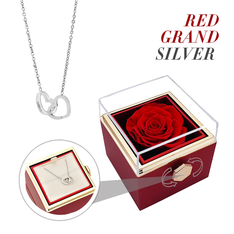 Catherine Eternal Rose Love Languages Heart Pendant Gift Box for Her on Birthday, Christmas, Mother's Day, Valentine's Day