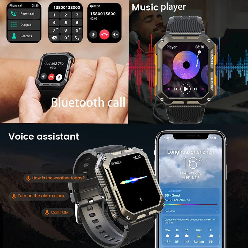 2024 Ultra Durable Bluetooth Waterproof Fitness Pro Smart Watch for Men