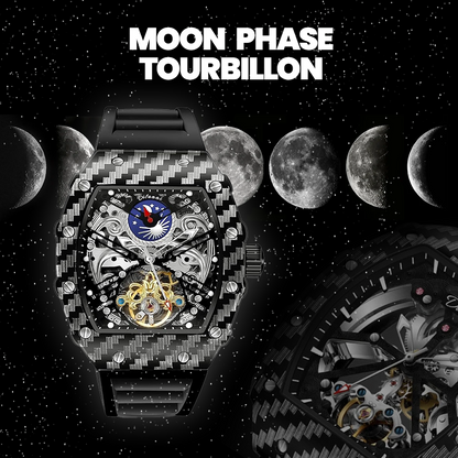 Men Carbon Automatic Mechanical Watch