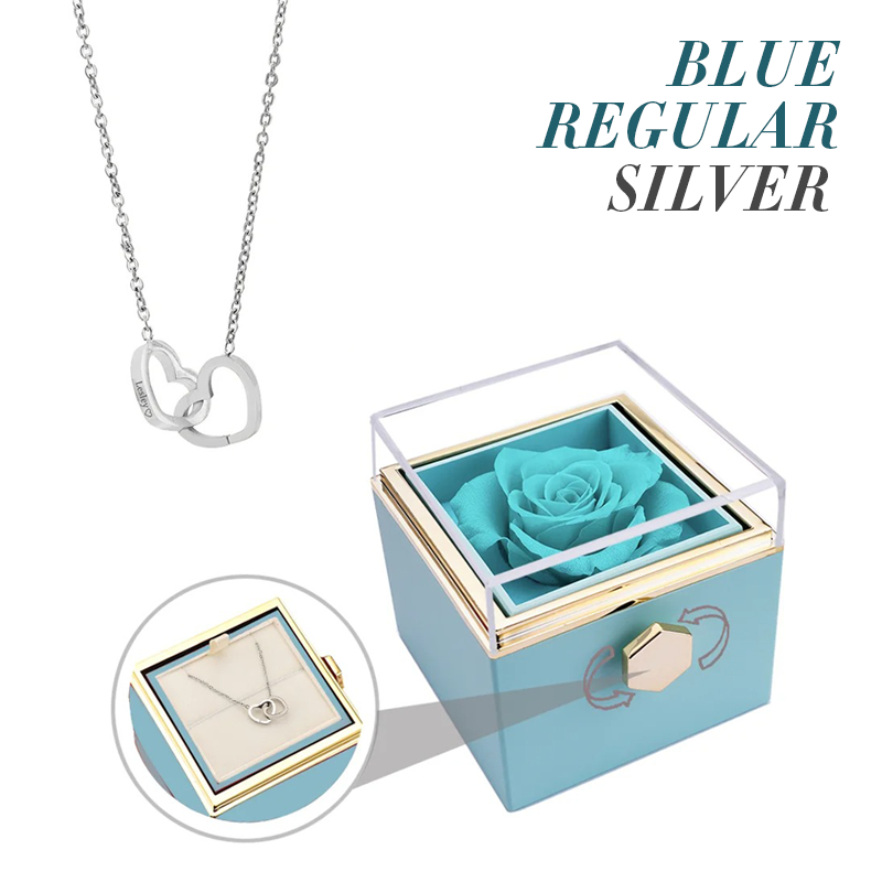 Catherine Eternal Rose Love Languages Heart Pendant Gift Box for Her on Birthday, Christmas, Mother's Day, Valentine's Day