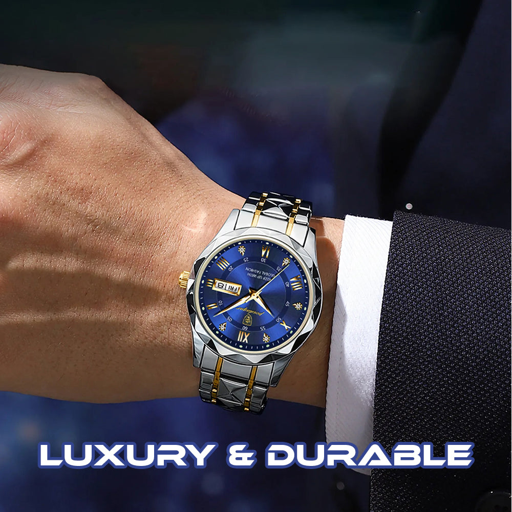 Luxury Waterproof Luminous Stainless Steel Men Watch