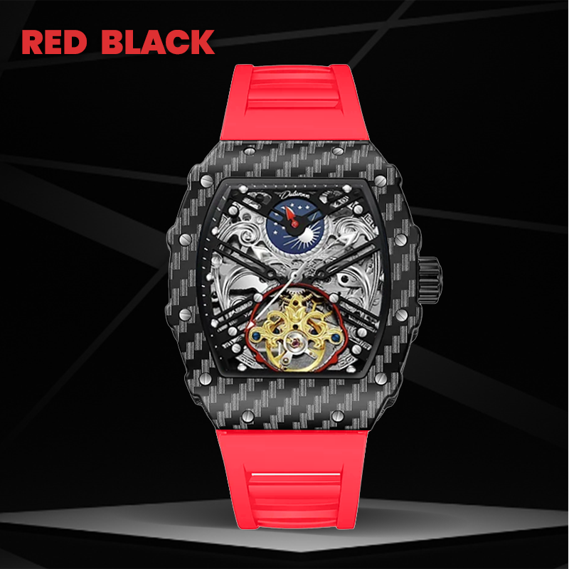 Men Carbon Automatic Mechanical Watch
