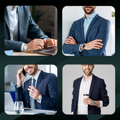 Men 30ATM Business Luminous Gold Plated Movement Automatic Mechanical Swiss Watch