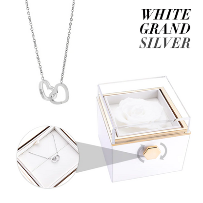 Catherine Eternal Rose Love Languages Heart Pendant Gift Box for Her on Birthday, Christmas, Mother's Day, Valentine's Day