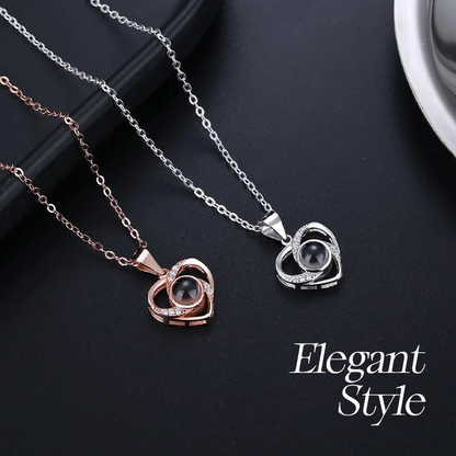 Neeko Eternal Rose Love Languages Heart Pendant Gift Box for Her on Birthday, Christmas, Mother's Day, Valentine's Day