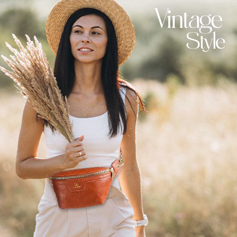 Lannie Women Vintage Bohemian Fashion High Quality Leather Crossbody Bag with Zipper for Casual and Travel