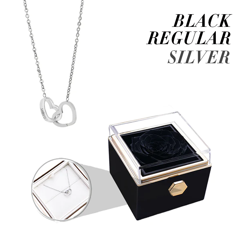 Catherine Eternal Rose Love Languages Heart Pendant Gift Box for Her on Birthday, Christmas, Mother's Day, Valentine's Day