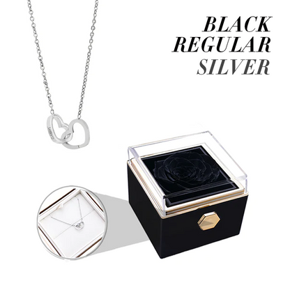 Catherine Eternal Rose Love Languages Heart Pendant Gift Box for Her on Birthday, Christmas, Mother's Day, Valentine's Day