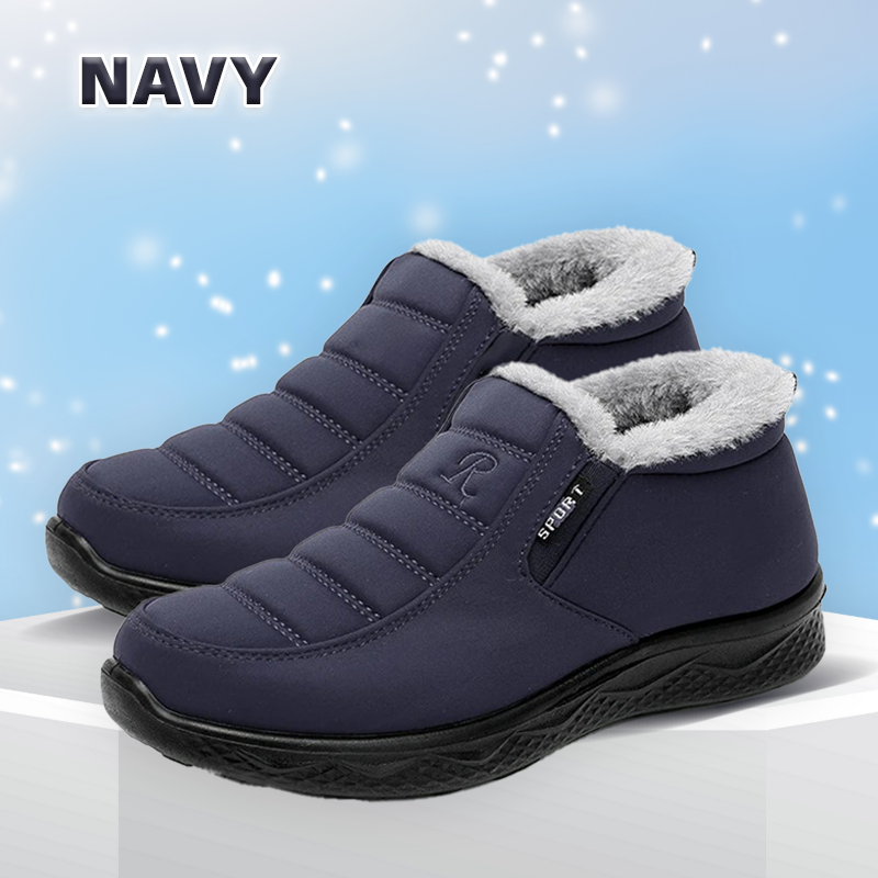 2024 Ergonomic Shoes Winter Non-slip Waterproof Snow Plush Ankle Boots