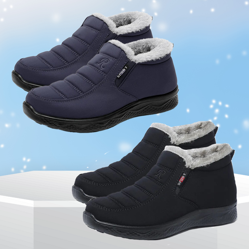 2024 Ergonomic Shoes Winter Non-slip Waterproof Snow Plush Ankle Boots
