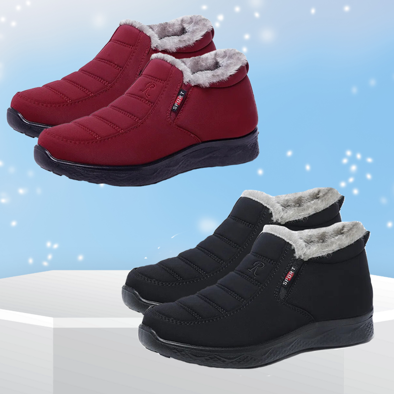 2024 Ergonomic Shoes Winter Non-slip Waterproof Snow Plush Ankle Boots