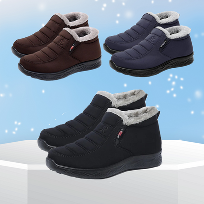 2024 Ergonomic Shoes Winter Non-slip Waterproof Snow Plush Ankle Boots