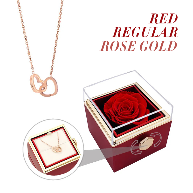 Catherine Eternal Rose Love Languages Heart Pendant Gift Box for Her on Birthday, Christmas, Mother's Day, Valentine's Day