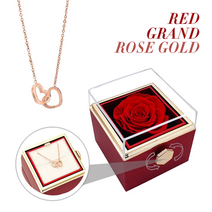 Catherine Eternal Rose Love Languages Heart Pendant Gift Box for Her on Birthday, Christmas, Mother's Day, Valentine's Day
