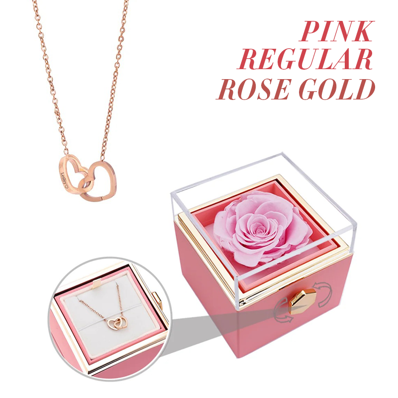 Catherine Eternal Rose Love Languages Heart Pendant Gift Box for Her on Birthday, Christmas, Mother's Day, Valentine's Day