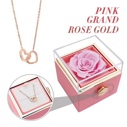 Catherine Eternal Rose Love Languages Heart Pendant Gift Box for Her on Birthday, Christmas, Mother's Day, Valentine's Day