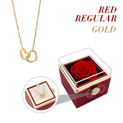 Catherine Eternal Rose Love Languages Heart Pendant Gift Box for Her on Birthday, Christmas, Mother's Day, Valentine's Day