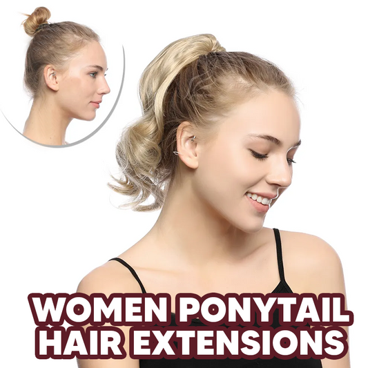 Synthetic Fiber Claw Clip Wavy Ponytail Hair Extensions for Women