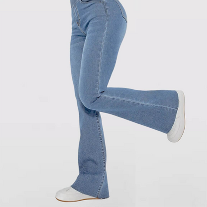 Stretchy Jeans High Waisted Crossover