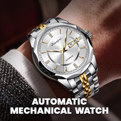 Men 30ATM Business Luminous Gold Plated Movement Automatic Mechanical Swiss Watch