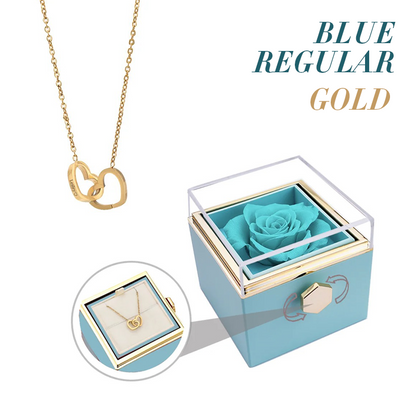 Catherine Eternal Rose Love Languages Heart Pendant Gift Box for Her on Birthday, Christmas, Mother's Day, Valentine's Day