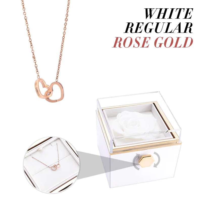 Catherine Eternal Rose Love Languages Heart Pendant Gift Box for Her on Birthday, Christmas, Mother's Day, Valentine's Day