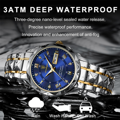 Luxury Waterproof Luminous Stainless Steel Men Watch