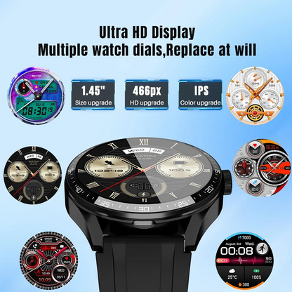 Unisex 2-in 1 Build-in Wireless  Fitness Sports Smart Watch with Earbuds