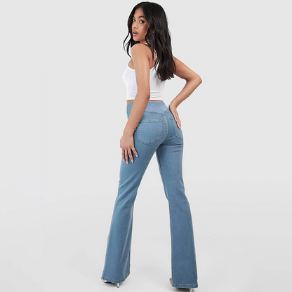 Stretchy Jeans High Waisted Crossover