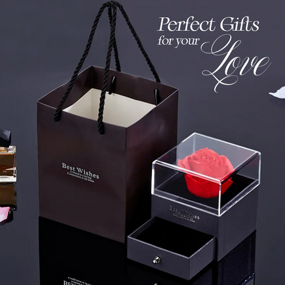 Neeko Eternal Rose Love Languages Heart Pendant Gift Box for Her on Birthday, Christmas, Mother's Day, Valentine's Day