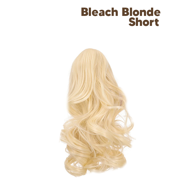 Synthetic Fiber Claw Clip Wavy Ponytail Hair Extensions for Women