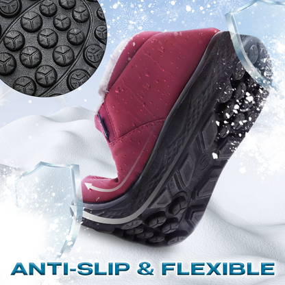 2024 Ergonomic Shoes Winter Non-slip Waterproof Snow Plush Ankle Boots