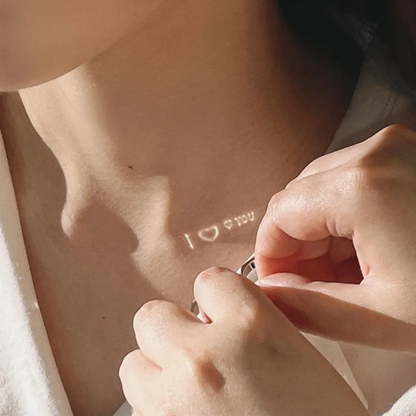 Universal Fit Sterling Silver Endless Love Light Reflect Matching Couple Rings