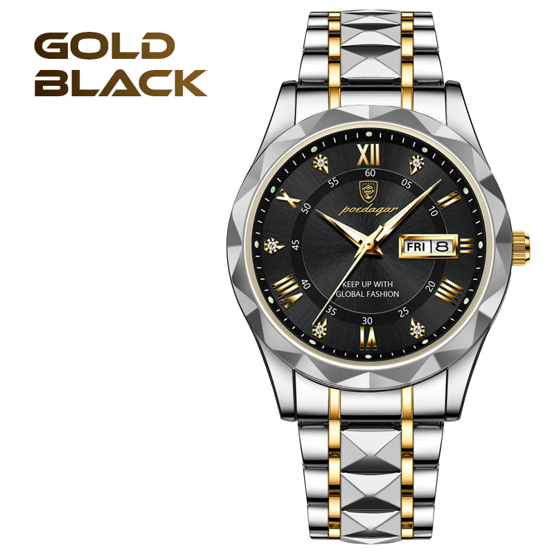 Luxury Waterproof Luminous Stainless Steel Men Watch