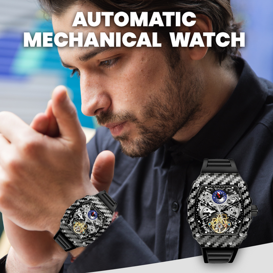 Men Carbon Automatic Mechanical Watch