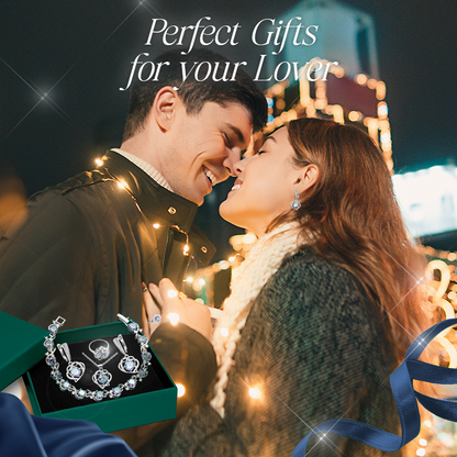 Rigel Silver Hand - Crafted Gemstone Pendant Earring Bracelet & Ring Set For Women