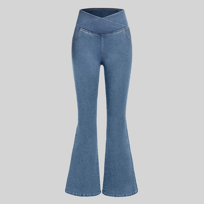 Stretchy Jeans High Waisted Crossover