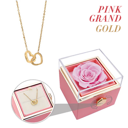 Catherine Eternal Rose Love Languages Heart Pendant Gift Box for Her on Birthday, Christmas, Mother's Day, Valentine's Day
