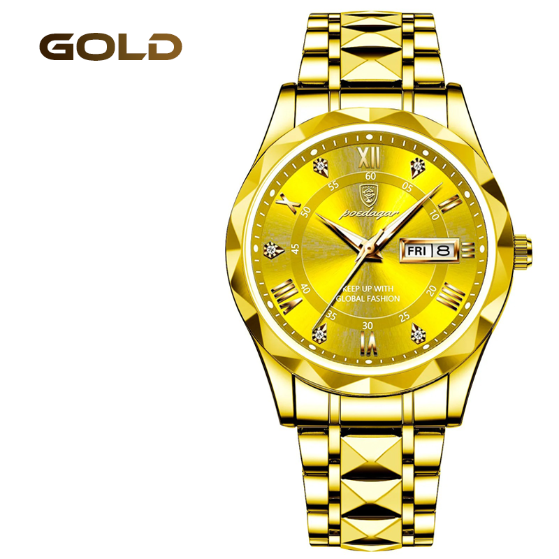 Luxury Waterproof Luminous Stainless Steel Men Watch