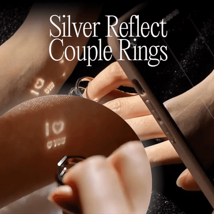 Universal Fit Sterling Silver Endless Love Light Reflect Matching Couple Rings