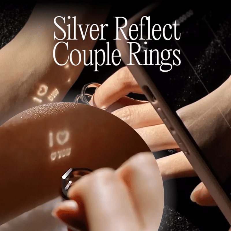 Custom Name Universal Fit Sterling Silver Endless Love Light Reflect Matching Couple Rings